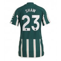 Manchester United Luke Shaw #23 Vonkajší Ženy futbalový dres 2023-24 Krátky Rukáv